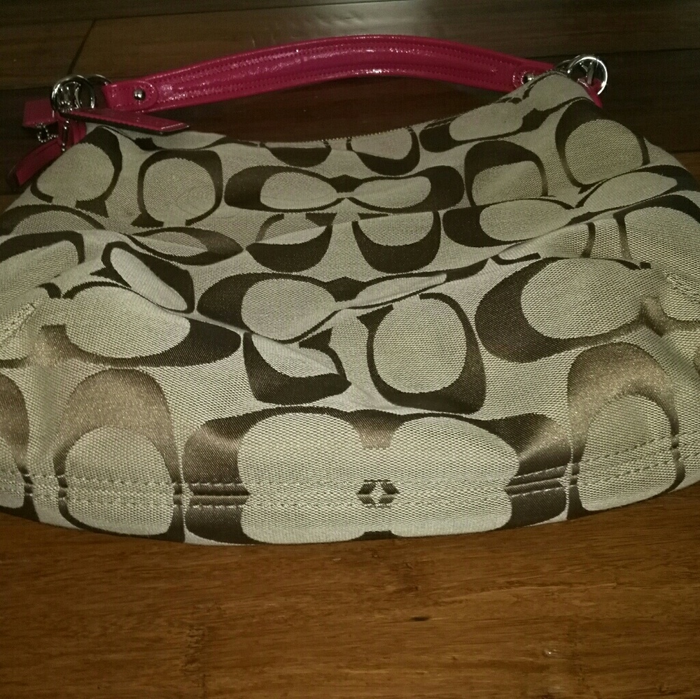 Coach Monogram Pink Medium Handbag - image 3